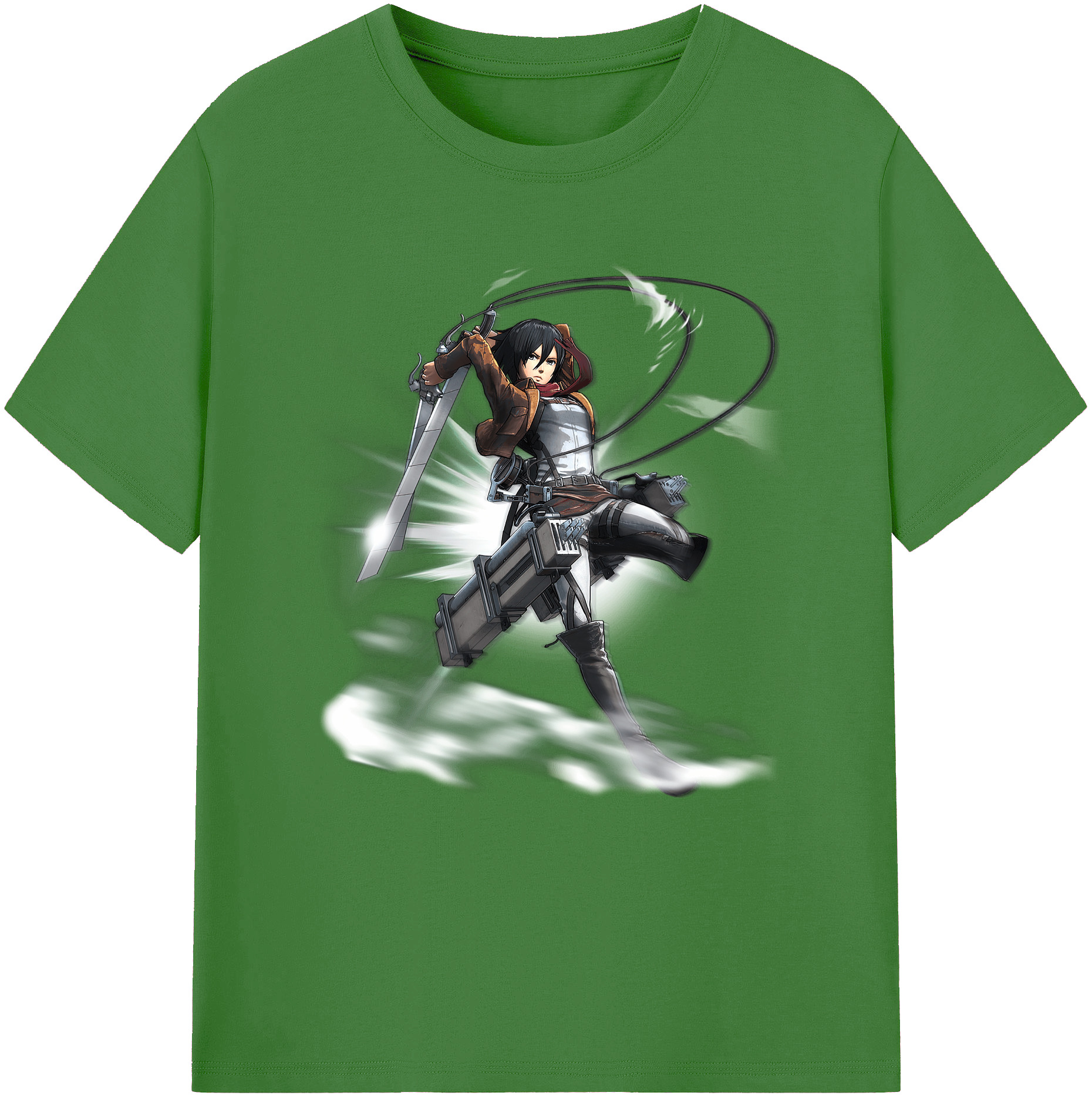 （画像用） 進撃の巨人 ミカサ·アッカーマン Attack on Titan Mikasa Ackerman レディースカジュアルプリントTシャツ（綿100％）